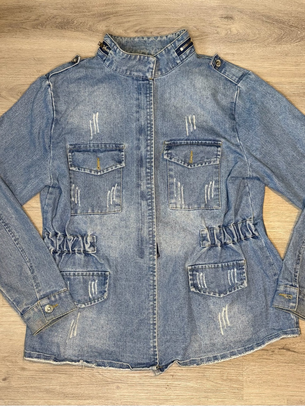Denim Utility Jacket - Light Blue Women's Jacket